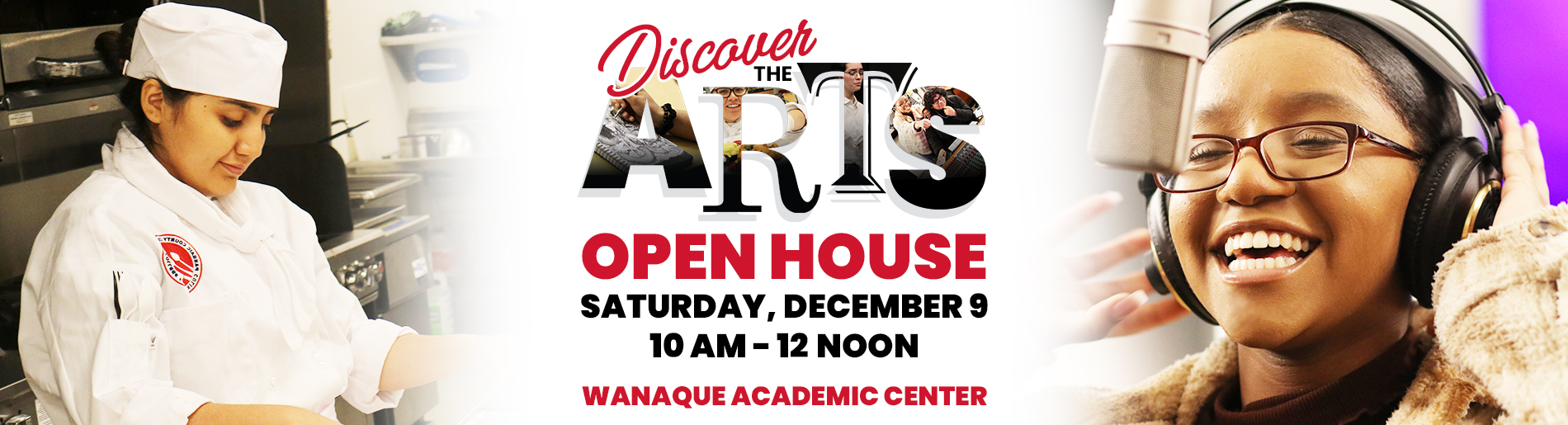 Discover the Arts Open House. Sat, Dec 9 from 10am - noon. Wanaque Academic Center
